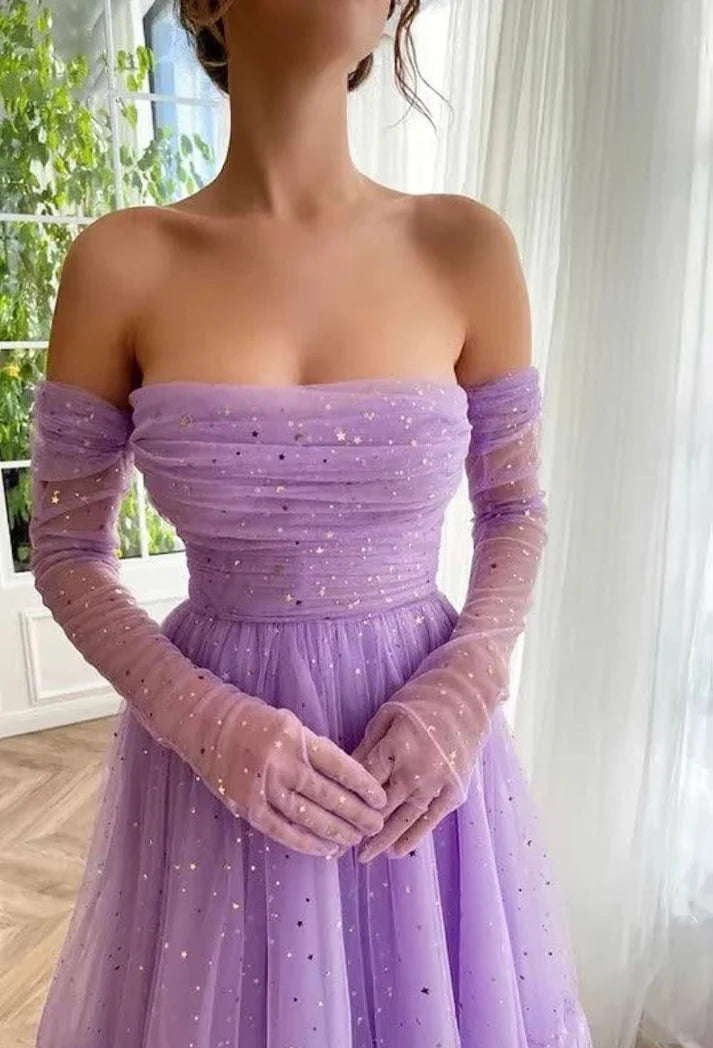 Glitzernde Tüll-Ballkleider für süße Kleider in Teelänge, formelles Abendkleid, transparentes Netz, Party-Ballkleid nv1643