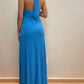 NiceVestidos – Ärmelloses, himmelblaues Chiffon-Neckholder-A-Linien-Abendkleid in Bodenlänge NV5771