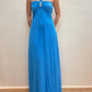 NiceVestidos – Ärmelloses, himmelblaues Chiffon-Neckholder-A-Linien-Abendkleid in Bodenlänge NV5771