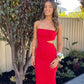 Rotes elegantes Kleid für Damen, langes Ballkleid, nv1689