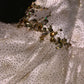 White gold homecoming dress sequined rhinestone short tulle ball gown evening dress nv4428