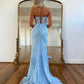 Mermaid Sweetheart Sleeveless Long Prom Dresses, Lace Evening Dresses nv1440