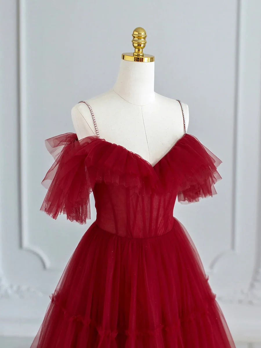 Schwarzes Ballkleid in Teelänge mit V-Ausschnitt, Spaghettiträgern, süßes Abend- und Partykleid in A-Linie nv1636
