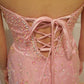 Pink Gorgeous Shiny Elegant Exquisite Beaded Long Satin Ball Gown Evening Dress Party Dress nv3675