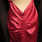 Robe de soirée élégante rose à bretelles, longue, dos nu, en satin, longueur au sol, traîne, robe de bal formelle, robe de soirée, nv3660