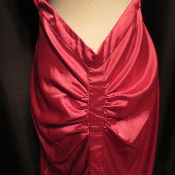 Robe de soirée élégante rose à bretelles, longue, dos nu, en satin, longueur au sol, traîne, robe de bal formelle, robe de soirée, nv3660