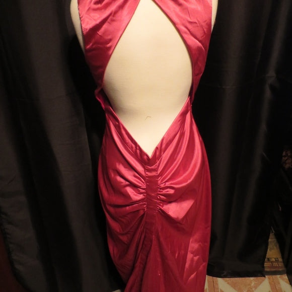 Robe de soirée élégante rose à bretelles, longue, dos nu, en satin, longueur au sol, traîne, robe de bal formelle, robe de soirée, nv3660