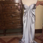 Robe de soirée élégante en satin, épaules dénudées, longue, élégante, robe de bal, robe de soirée, nv3650