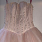 Robe de soirée longue en tulle rose, mignonne et tendance, coupe trapèze, bretelles spaghetti, perles exquises, robe de bal formelle, robe de soirée, robe de retour, nv3685