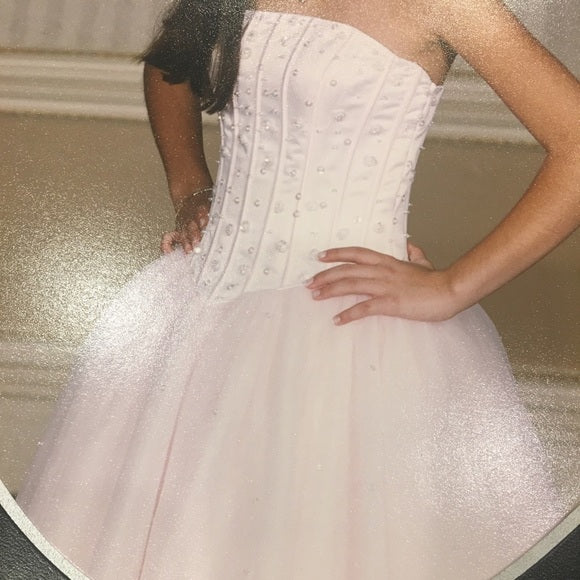 Robe de soirée longue en tulle rose, mignonne et tendance, coupe trapèze, bretelles spaghetti, perles exquises, robe de bal formelle, robe de soirée, robe de retour, nv3685