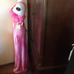 Rosa glänzendes Retro-hübsches modisches V-Ausschnitt-Riemen-langes Satin-Ballkleid-Abendkleid-Partykleid nv3617