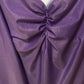 Robe de soirée longue en satin violet, élégante, col en V, bretelles croisées, style vintage, nv3710