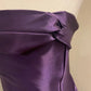 Robe de soirée longue en satin violet, élégante et vintage, nv3570