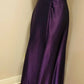 Robe de soirée longue en satin violet, élégante et vintage, nv3570