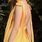 Robe de soirée longue en satin rose/jaune, élégante, épaules dénudées, sans manches, coupe trapèze, robe de bal, robe d'anniversaire, robe de bal, robe de remise de diplôme, robe de demoiselle d'honneur, nv4006