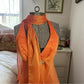 Orange Fashion Elegant Off Shoulder Exquisite Strap Long Satin Formal Ballkleid Abendkleid Partykleid nv3651