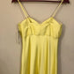 Yellow solid color fashion elegant sleeveless long satin floor length ball gown evening dress party dress nv3721