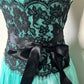 Robe de soirée courte en dentelle vintage bleue, robe d'anniversaire nv4492