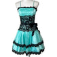 Robe de soirée courte en dentelle vintage bleue, robe d'anniversaire nv4492