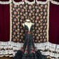 Schwarzes, florales, perlenbesetztes, langes Meerjungfrau-Ballkleid mit Fischschwanz-Ausschnitt, Abendkleid für Quinceanera, NV4641