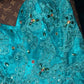 Robe de soirée longue en tulle bleu scintillant et perles nv5251