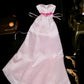 Robe de soirée longue en satin rose, simple et tendance, robe de bal, robe de soirée, nv4313