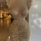 Robe de soirée de Noël courte de luxe à paillettes brillantes dorées, nouvelle collection, robe de retour à la maison nv3072
