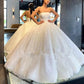 Glitzerndes trägerloses Ballkleid Brautkleider Glitzerndes Brautkleid nv387