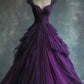 Purple/green/blue/red/black gorgeous fashion shiny long tulle ball gown nv3357