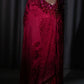 Rosa Blumen Pailletten Lange Chiffon Ballkleid Abendkleid Partykleid nv5129