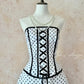 Robe de soirée en mousseline de soie, robe de bal, robe de cérémonie, anniversaire, adulte, robe de soirée, robe trapèze, jupe trapèze, nœud papillon, longue, longueur au sol, noir et blanc, à pois, rétro, NV4092