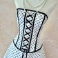 Robe de soirée en mousseline de soie, robe de bal, robe de cérémonie, anniversaire, adulte, robe de soirée, robe trapèze, jupe trapèze, nœud papillon, longue, longueur au sol, noir et blanc, à pois, rétro, NV4092