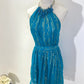 ✨Hübsches, kurzes Chiffon-Heimkehrkleid, Partykleid, Blau, NV5432