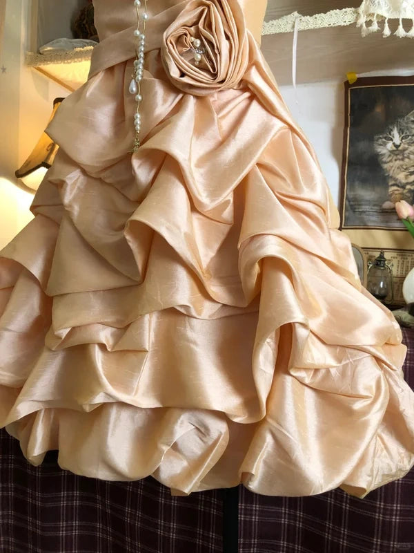 Kurzes Satin-Heimkehrkleid, Geburtstagspartykleid, nv5305