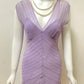 Charmante robe de bal courte en mousseline de soie vintage violette nv5436