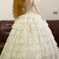 Robe de soirée princesse longue en tulle et dentelle blanche, style vintage, élégante, robe de bal, robe de soirée, nv5010