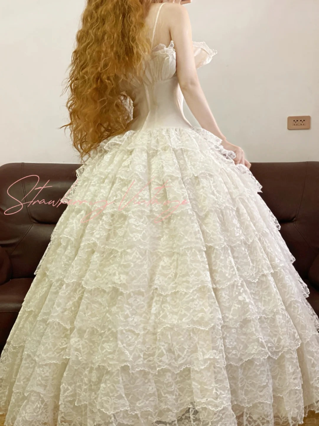 Robe de soirée princesse longue en tulle et dentelle blanche, style vintage, élégante, robe de bal, robe de soirée, nv5010