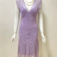 Charmante robe de bal courte en mousseline de soie vintage violette nv5436
