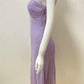 Charmante robe de bal courte en mousseline de soie vintage violette nv5436