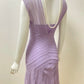 Charmante robe de bal courte en mousseline de soie vintage violette nv5436