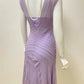 Charmante robe de bal courte en mousseline de soie vintage violette nv5436