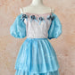 Robe de princesse rétro à volants et manches bouffantes, style gâteau, rose bleu glacé, style mignon, jupe longue en tulle et mousseline, robe de soirée, robe de cérémonie, d'anniversaire, pour adulte, nv4091
