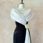 Robe de soirée en tulle satiné noir et blanc classique et élégant style Hepburn avec camélia à la taille, longue jupe inférieure gauche, petite fente, coupe slim, robe de bal, robe d'anniversaire, robe de bal nv4095