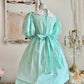 Robe de soirée courte en mousseline de soie, col babydoll et manches bouffantes, brodée de petites roses, style vintage élégant, robe de bal, robe de soirée, robe de bal, robe de demoiselle d'honneur ...