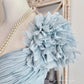 Robe courte en tulle et gaze, style rétro bleu brume, douce et mignonne, plissée, plumes lourdes, robe de bal, robe de soirée, robe de fête d'anniversaire, nv4089