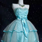 Mint Ice Blue Princess Dress: Galaxy Starlight Stitched in the Hem NV6836
