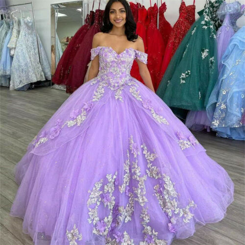 Ballkleider Quinceanera Kleider Prinzessin Perlen Pailletten Applikationen Spitze Ballkleider nv34