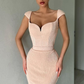 Langes Ballkleid im Meerjungfrau-Stil mit Flügelärmeln und Pailletten nv60