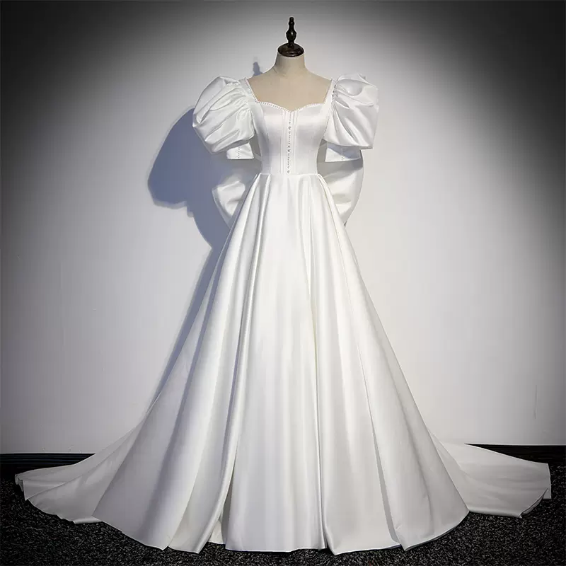 Weiß fleck Langes Ballkleid Abendkleid Hochzeitskleid nv121