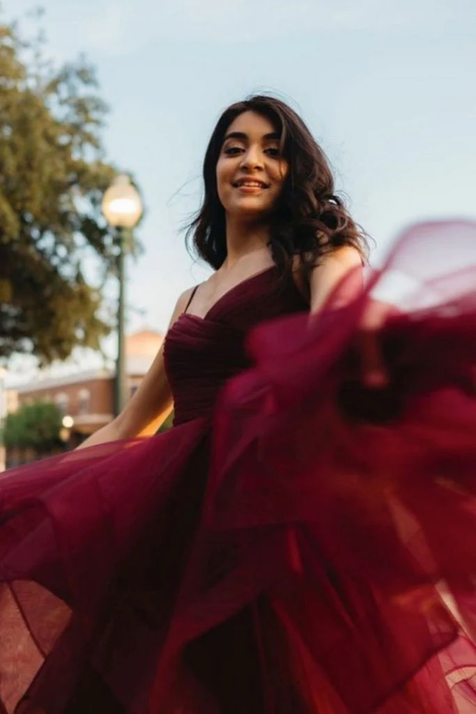 High Low Burgundy Tulle Long Prom Dress, Wine Red High Low Formal Evening Dress nv583